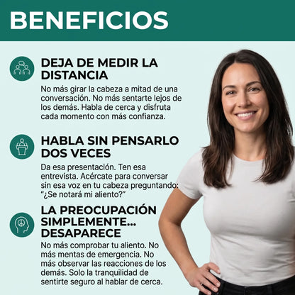 Fórmula para el aliento de tres fuentes (intestino · boca · hígado)