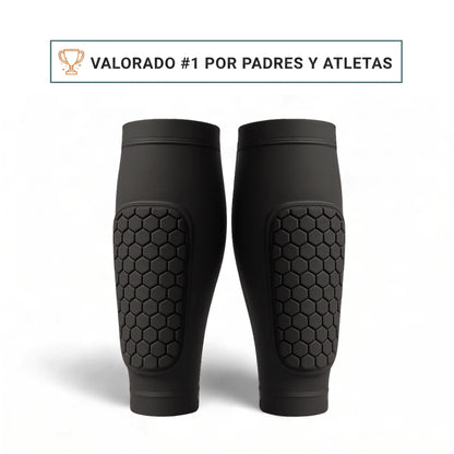 VALKOR HEXA™ — Espinilleras con Manga Acolchada | Sin Correas, No Se Mueven
